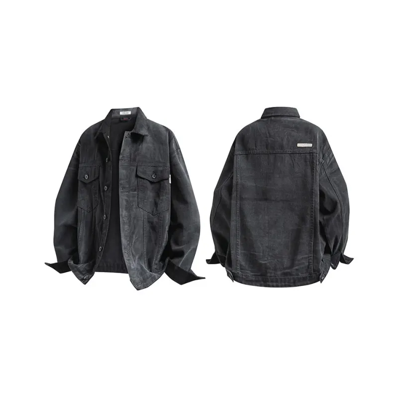 TINA GIA Jacket Men's Black Gray Color-2