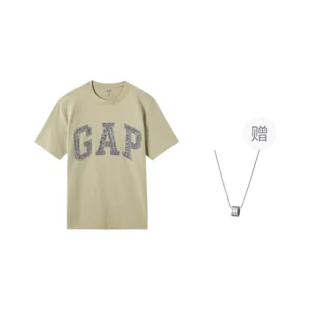 GAP T-Shirts Unisex Khaki+Necklace