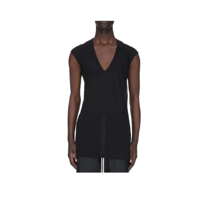 RICK OWENS Deep V Sleeveless T Shirt-0
