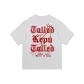 Heather Gray with Red Print