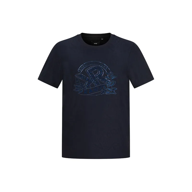RARE Short Sleeved T Shirts Men's Navy Blue-0