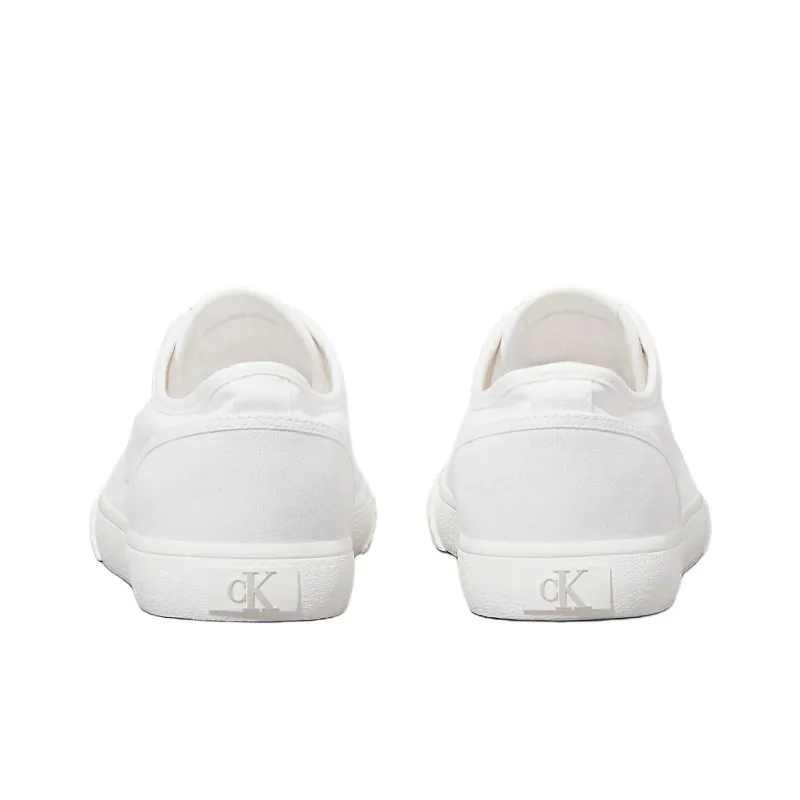 CKJ CALVIN KLEIN JEANS Low Top Canvas Shoes Men's White-4