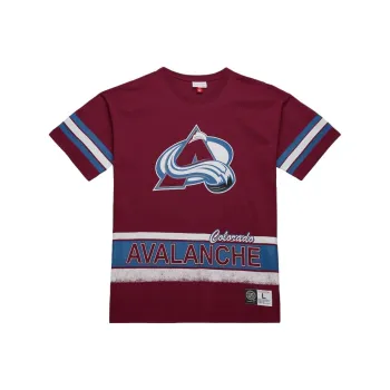 Mitchell & Ness x NHL T Shirt Men's Burgundy Red