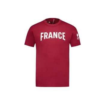 Le Coq Sportif Paris Olympic Games Series SS24 T-Shirt Équipe De France Homme T-Shirt Men's Red