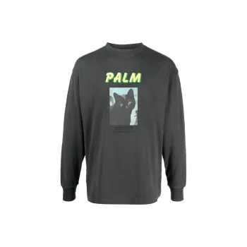 PALM ANGELS Sweatshirts Men Cement Black
