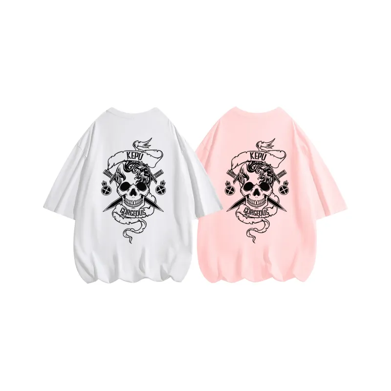 Kepu T Shirt Unisex 2 Pack 2 Pack White+White-5