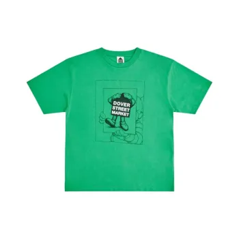 KAWS Dover Street Market Co-brand T-Shirts Unisex Light Green