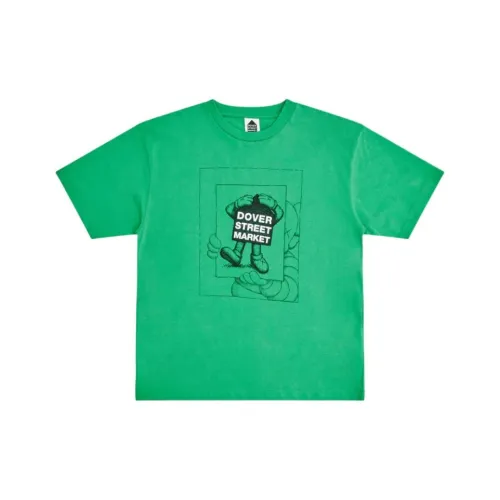 KAWS Dover Street Market Co-brand T-Shirts Unisex Light Green
