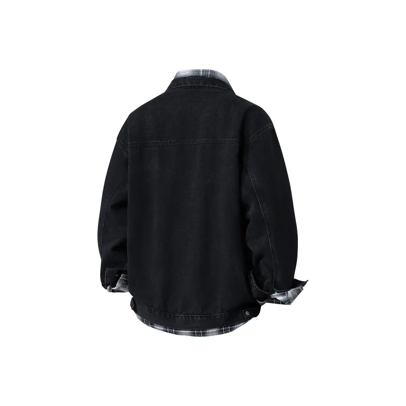 HOKLV Jacket Unisex Black Coat+Yellow Shirt-7