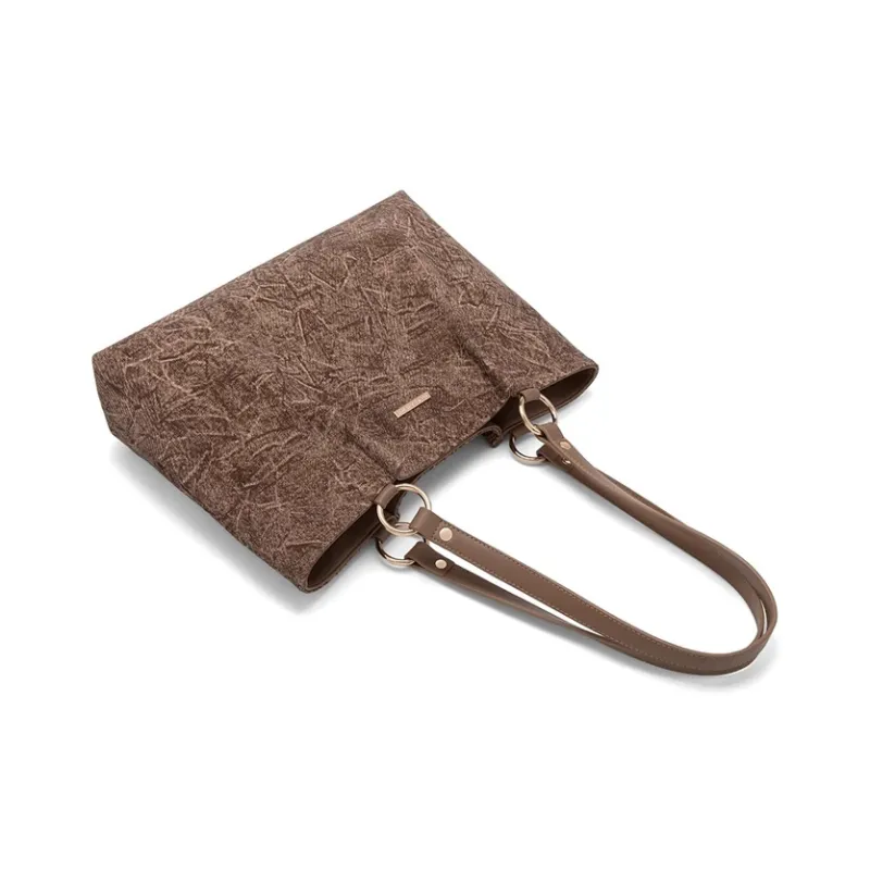 CLEVER& KETCH Synthetic Leather Tote Underarm Shoulder Bag Regular Women's Gray/Brown-6
