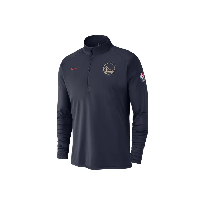 Nike Golden State Warriors City Edition Men's Nike Dri FIT Nba 1/2 Zip Long Sleeve Top-0