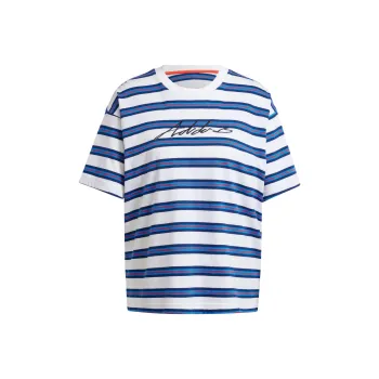 Adidas Americana Stripes T shirt Asia Sizing 'White Blue Red'