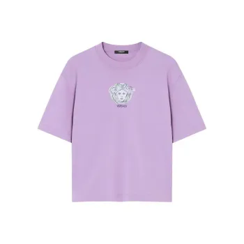 VERSACE Painted Medusa Embroidered T shirt