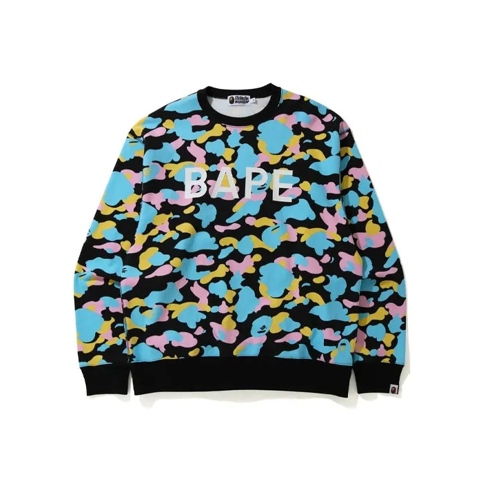 Bape New Multi Camo Bape Relaxed Crewneck-0