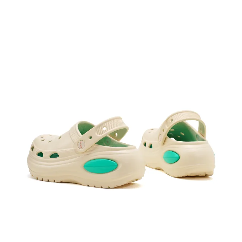 DAPHNE Clogs Women's Beige Green-4