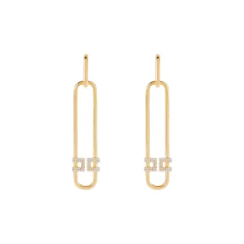 Elisabetta Franchi Rhinestone Earrings