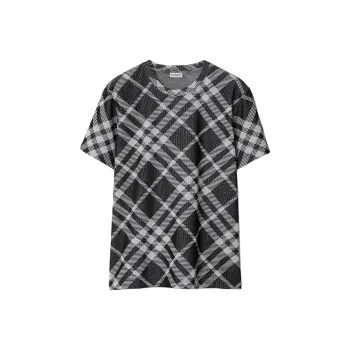 Burberry Nova Check Short Sleeved Crewneck T Shirt