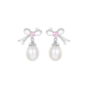 CHINA GOLD Pearl Stud Earrings Women's
