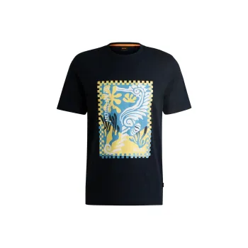 HUGO BOSS Graphic print Cotton T shirt