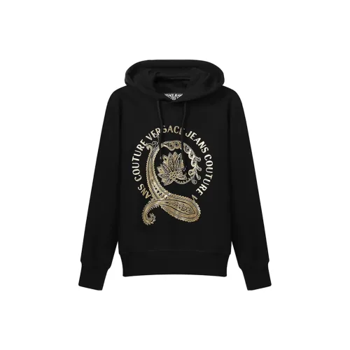VERSACE JEANS COUTURE Hooded Sweatshirt Spring And Autumn Men's Black