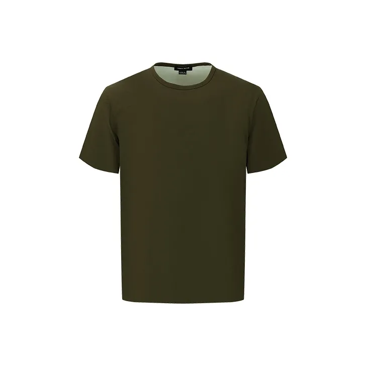URBAN REVIVO T Shirts Men Dark Brown Green-0