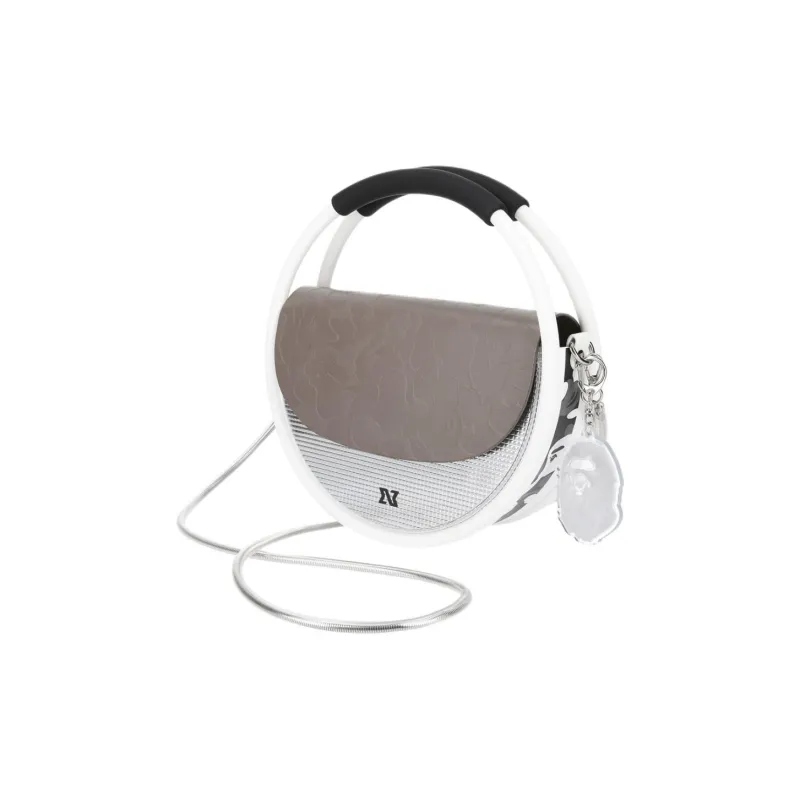 A BATHING APE NANA NANA Collaboration PVC Shoulder Bag, Crossbody Bag, Handbag Medium Size Unisex White/Black-2