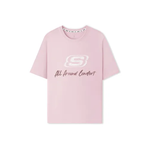 Skechers T Shirt Unisex Gray Pink