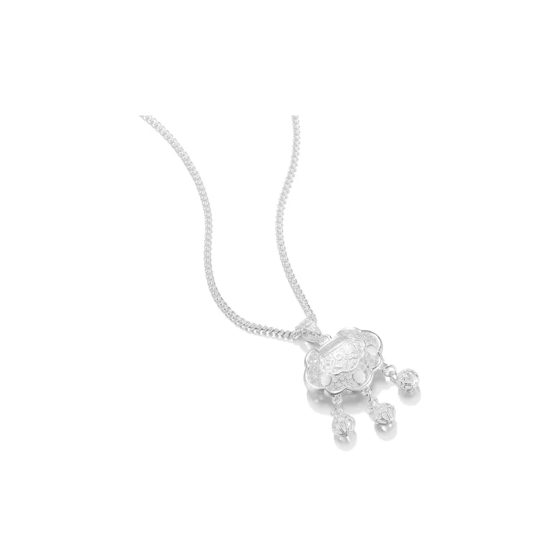 Clect 999 Fine Silver Sterling Silver Necklaces Women's-2
