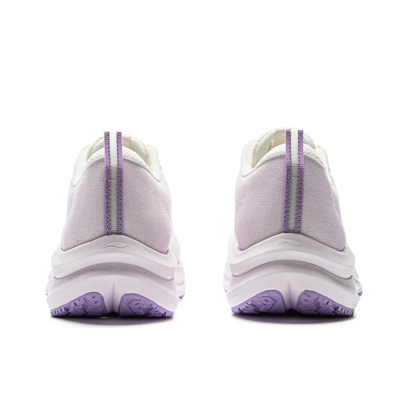 LiNing Red Hare 8 Slip Resistant Breathable Low Top Training Racing Running Shoes Women's White Purple-5
