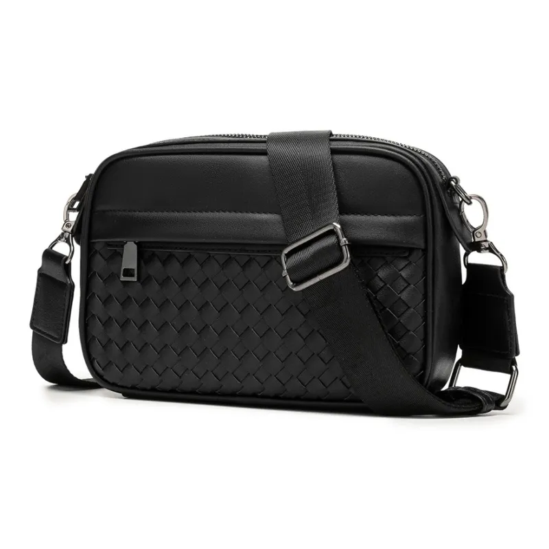 Old Man's Head Synthetic Leather Crossbody Bag Regular Men's Black-3