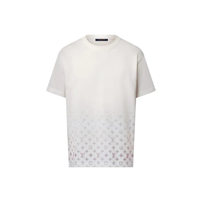 LOUIS VUITTON 1AGTLE Monogram Gradient Embellished Short Sleeved Crewneck-0