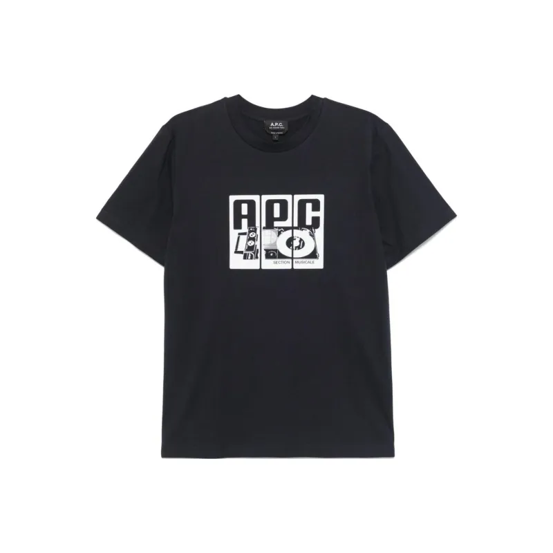 A.P.C Platine Logo Printed T Shirt-0