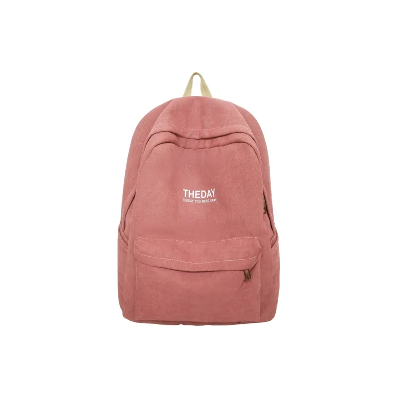 GEERDUN Canvas Backpack Regular Unisex Black/Pink/Khaki/Blue-4