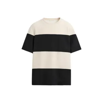 ZARA T Shirt Men's White/Sea Blue