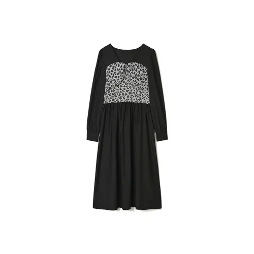 Mapping Long Sleeved Dresses Women's Black