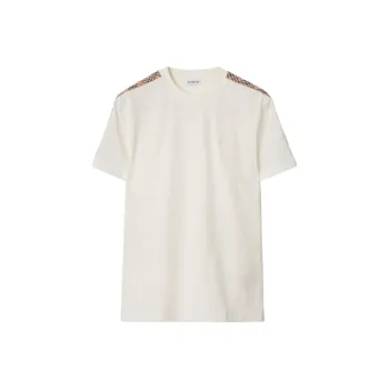 Burberry Checkered trim Cotton T shirt