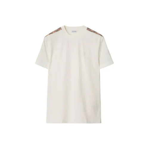 Burberry Checkered trim Cotton T shirt