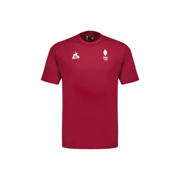 Le Coq Sportif Paris Olympic Games Series SS24 T-Shirt Équipe De France Homme T-Shirt Men's Red