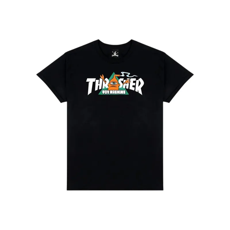 Toy Machine X Thrasher T-Shirts Unisex Black-0