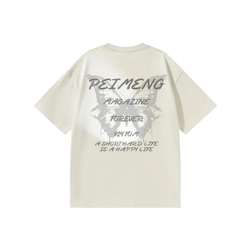 PEIMENG Short Sleeved T Shirts Unisex Comes With Necklace-6