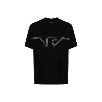 EMPORIO ARMANI Asv Heavyweight Jersey T-shirt With Raised Logo Embroidery