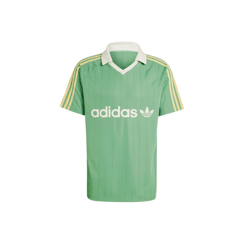 adidas Men's Logo Pinstripe Jersey Green-0
