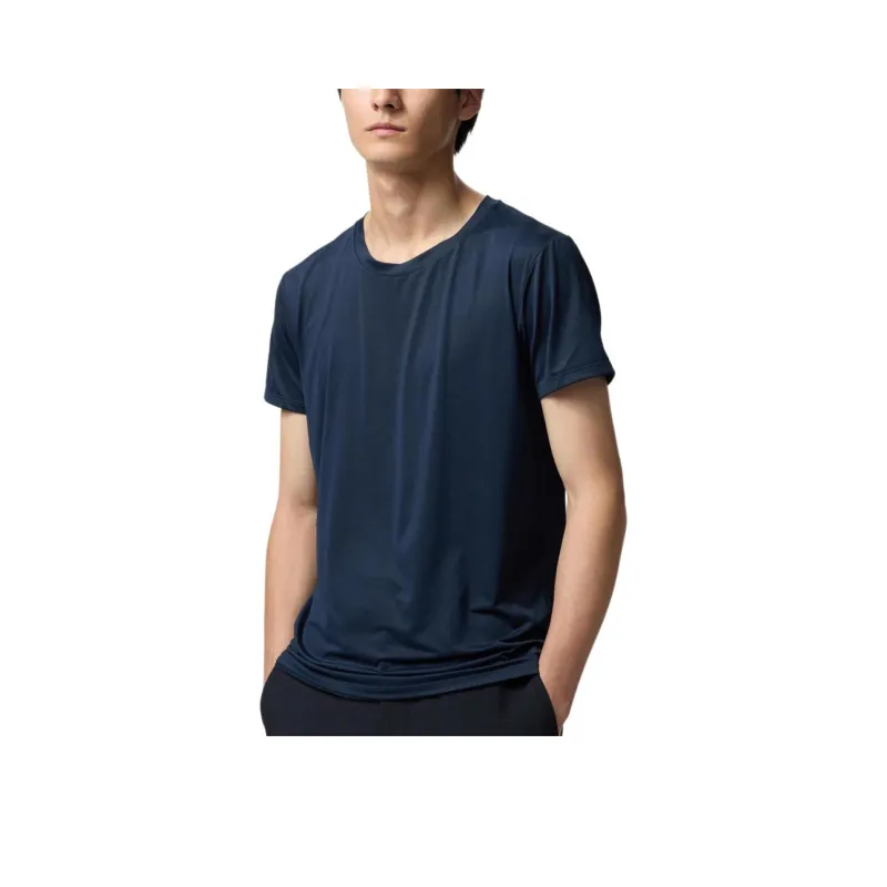 UNIQLO T Shirts Men Navy Blue-0