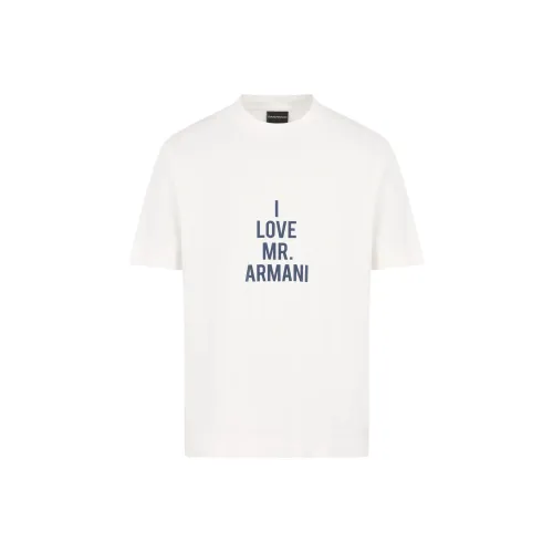 EMPORIO ARMANI Lightweight Jersey T shirt With I Love Mr Armani Asv Print