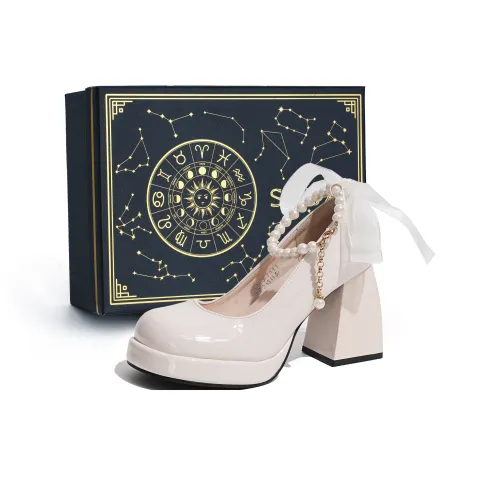 SHUXI Chunky Heel Mary Jane Shoes 8.5cm Women
s