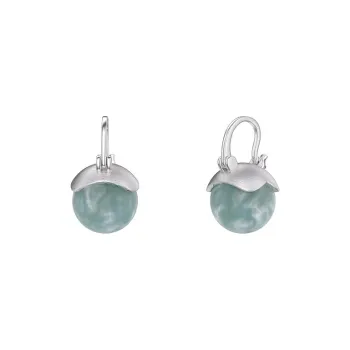 GOOGMO Glass Type Jade Stud Earrings Women's