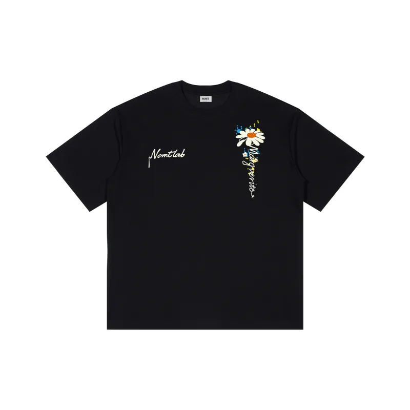 Nomt Print Loose Fit Casual 100% Cotton Crew Neck Short-Sleeved T-Shirts Unisex-2