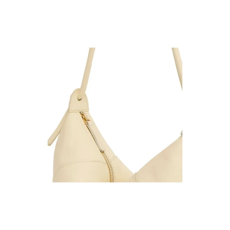 MANSUR GAVRIEL Calfskin Shoulder Bag Mini Women's White-3