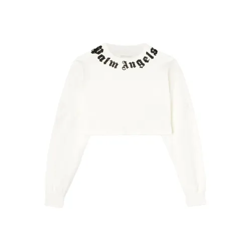 PALM ANGELS Neck Logo Mini Cropped Tee 