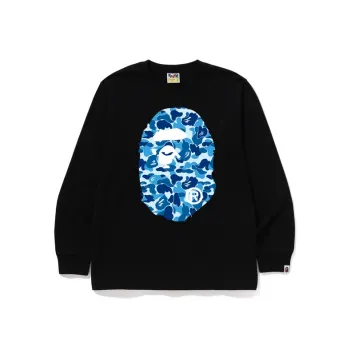 A BATHING APE Abc Camo Big Ape Head L/S Tee
